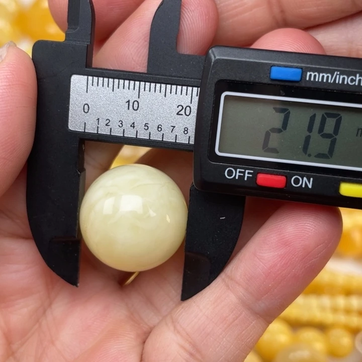 裸石蜜蜡未镶嵌蜜蜡有瑕圆珠