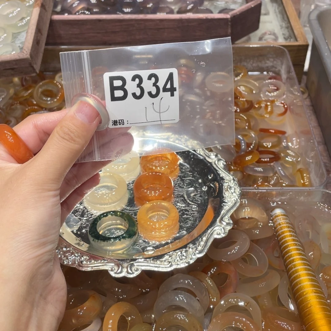 玛瑙/玉髓未镶嵌戒指334