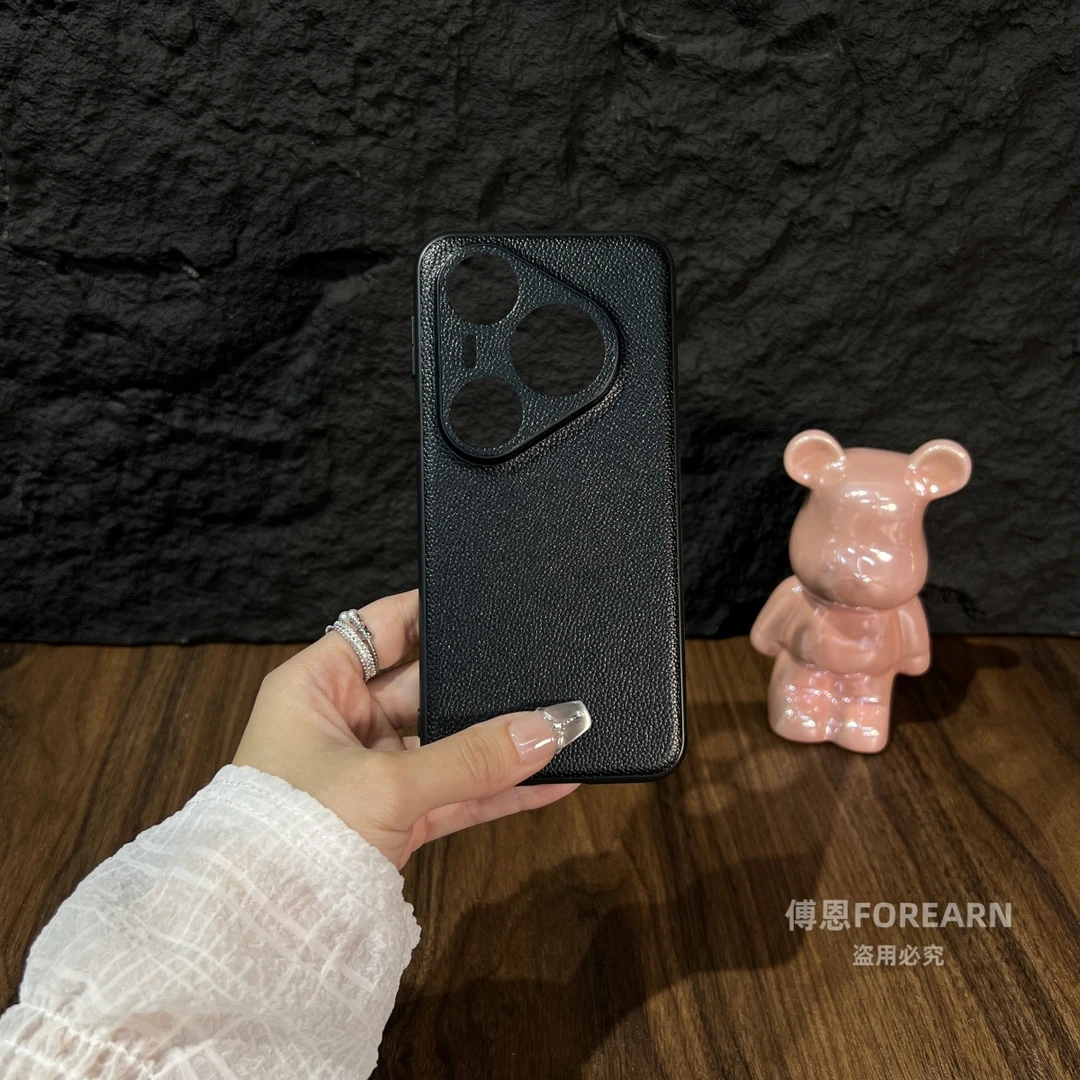 适用于华为Pura80Ultra手机壳真皮pura80pro保护套商务新款防摔男