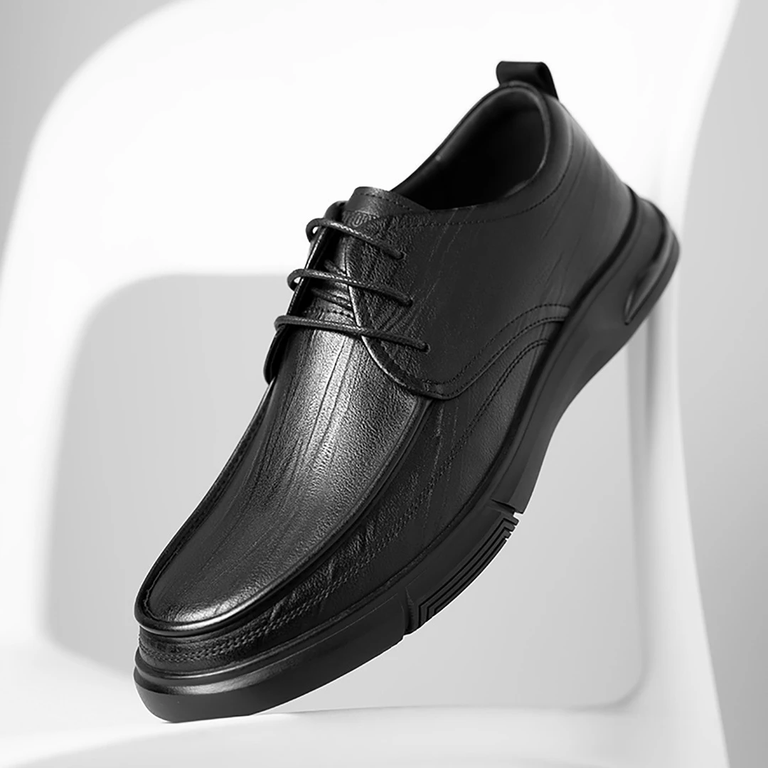 201号舒适休闲皮鞋男办公商务通勤正装系带皮鞋男商务鞋男士休闲