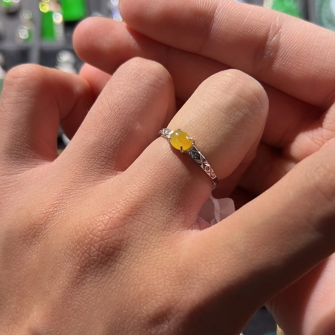 翡翠银S925镶嵌戒指