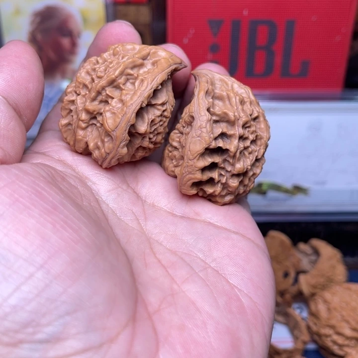 文玩核桃把件官帽人工蛇