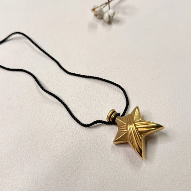 铜合金棉绳项链 【六六中古】孤品香水瓶毛衣链项链th9935链长88