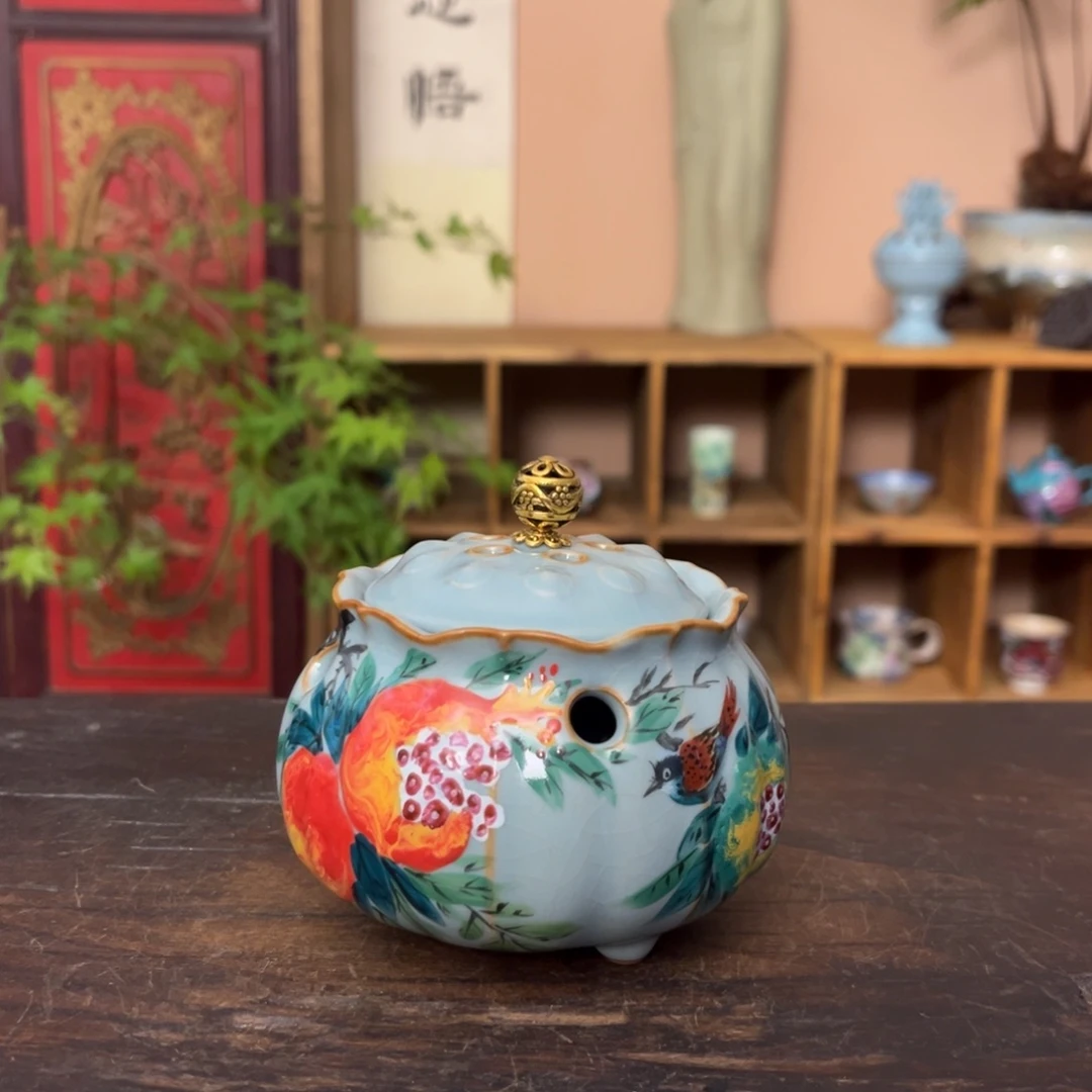 小***蛋杯柴烧纯手工手绘陶瓷