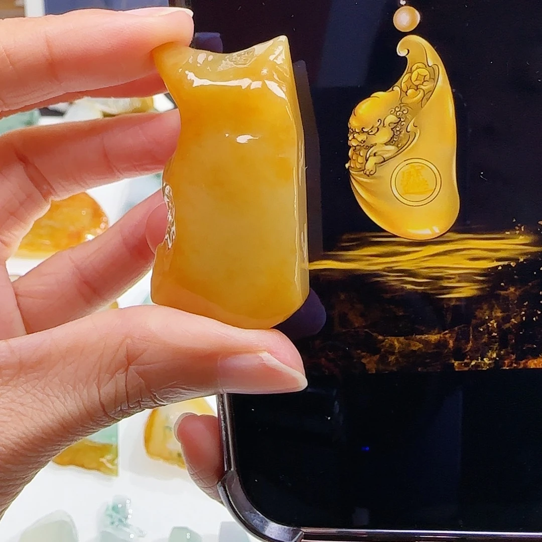 定制翡翠未镶嵌缅甸翡翠挂件