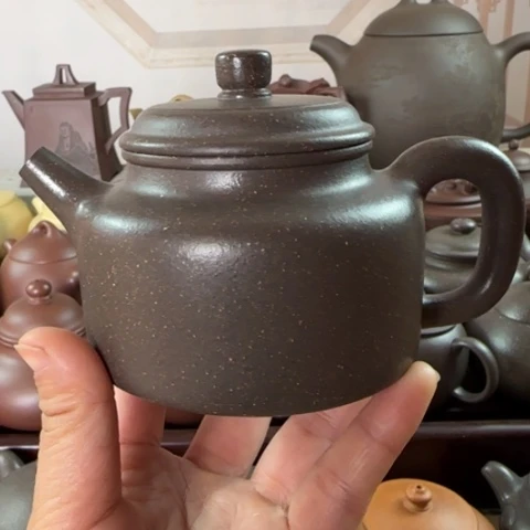紫砂茶壶梨皮天青240c c