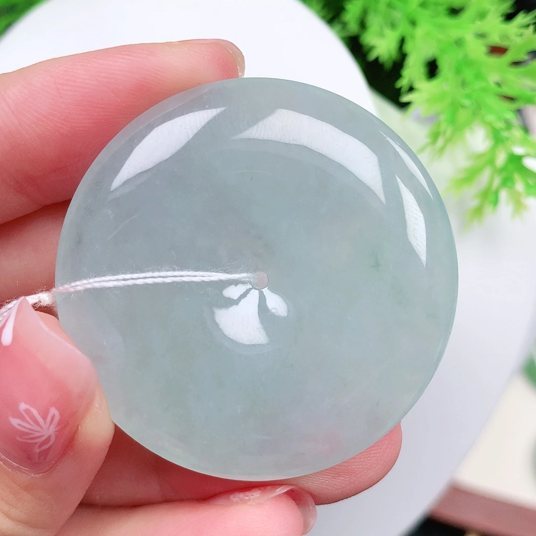 翡翠未镶嵌颈饰平安40-6.5