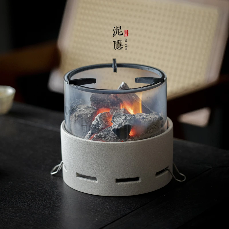 围炉煮茶炉事可观火陶瓷炭炉铸铁家用茶室户外明火煮茶炉煮茶器