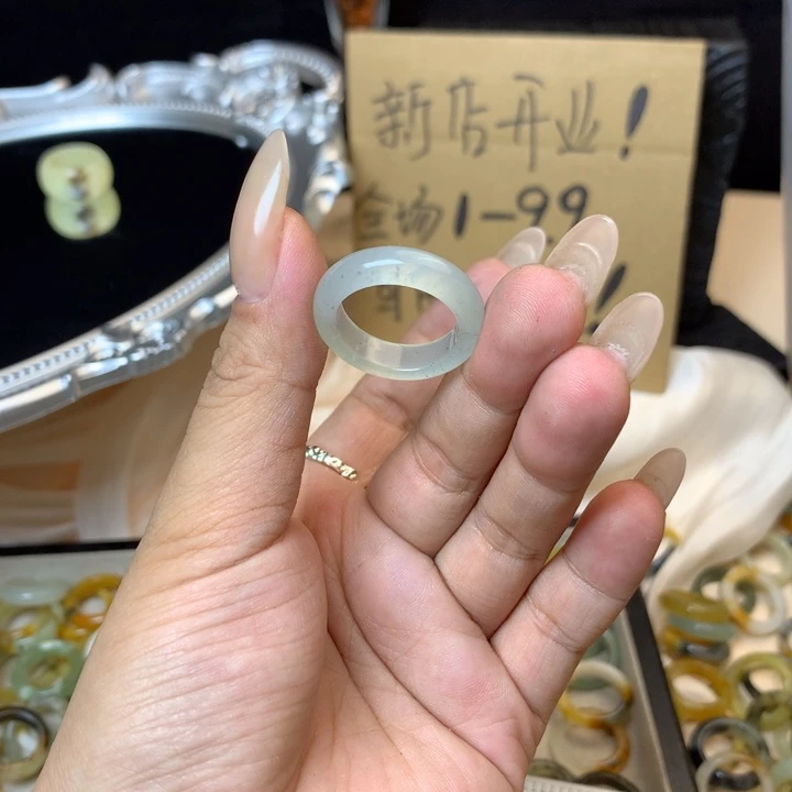 T***e合金蛇纹石玉戒指