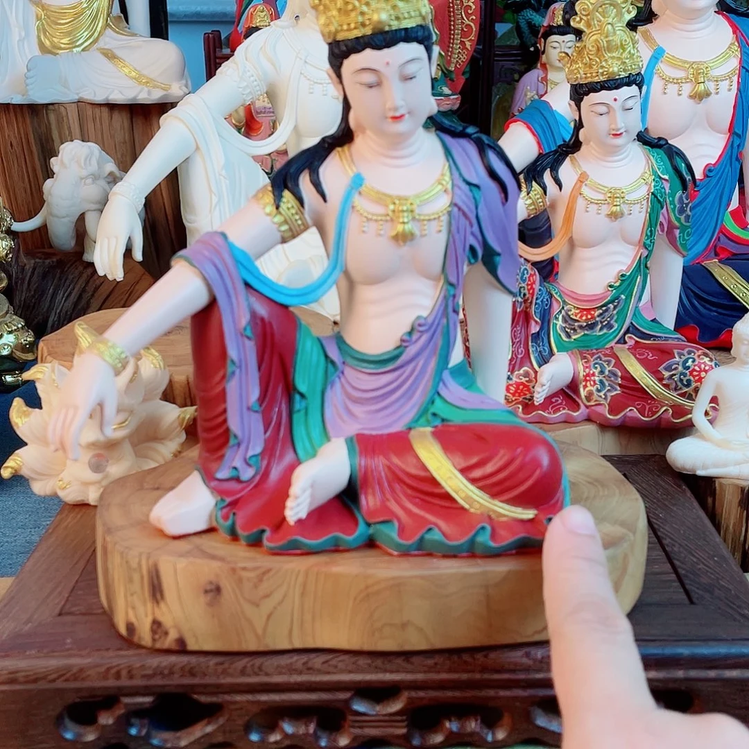 特***M石材自在观音摆件