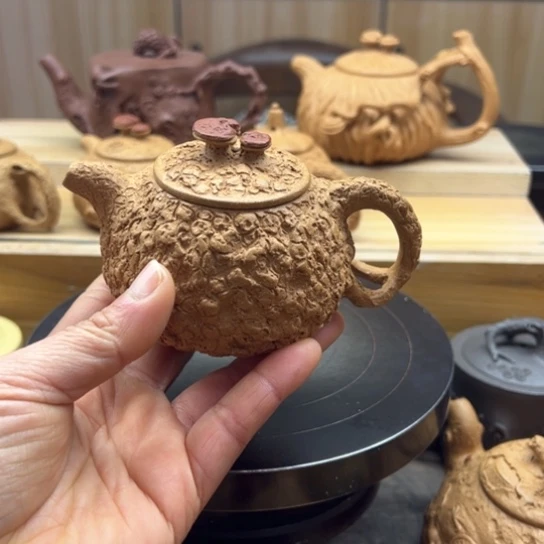 紫砂茶壶小**学全手工制作