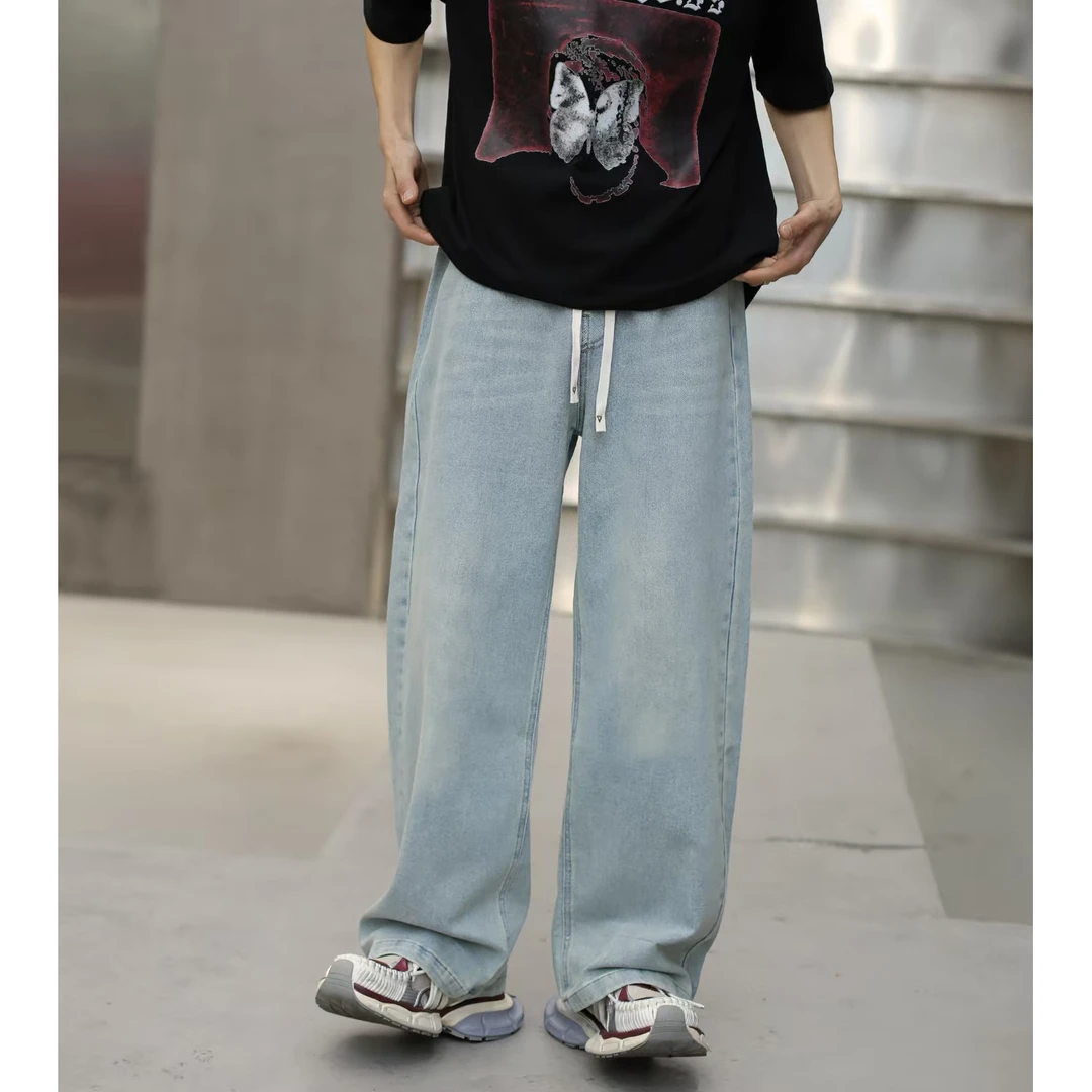 【6613-蓝】青少年春款休闲牛仔裤