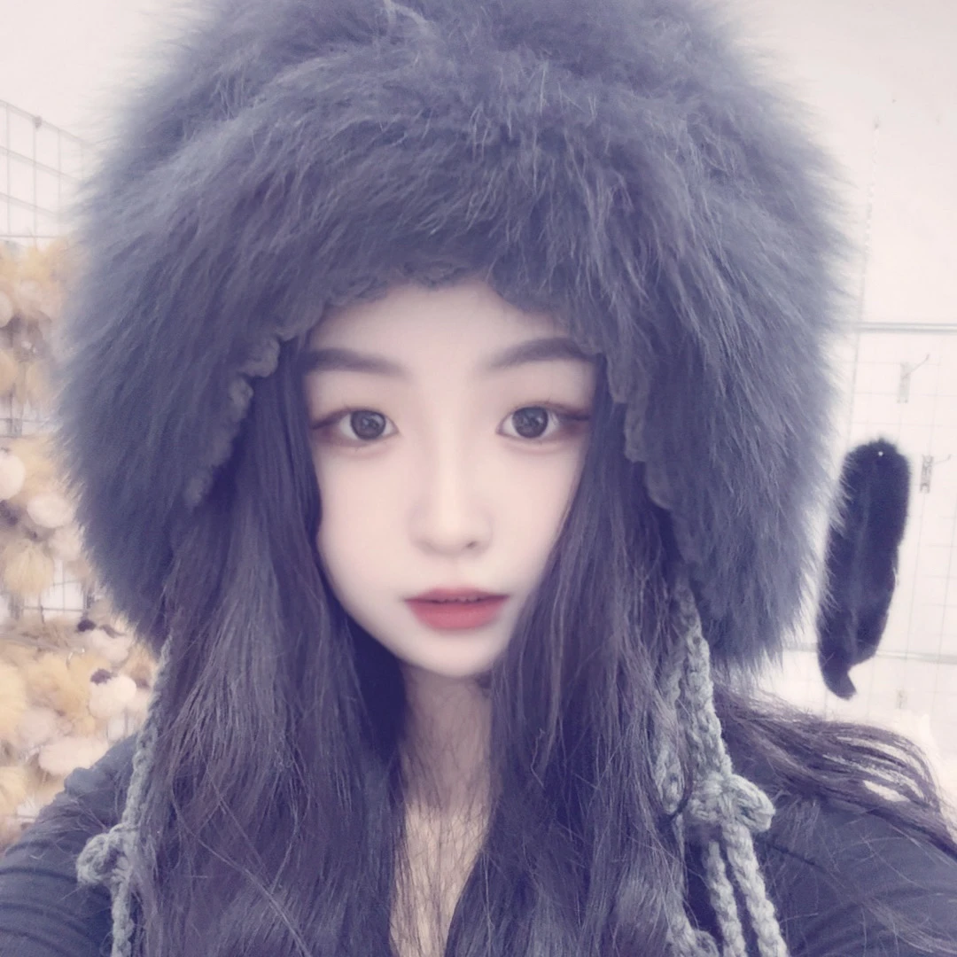 冬季秋冬女士真毛网红爆款帽子