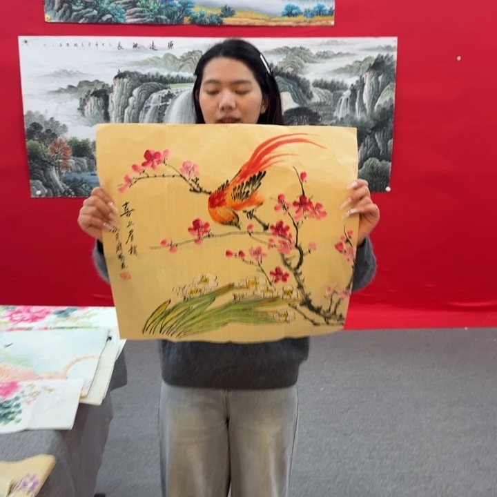 国画花鸟纯手绘作品