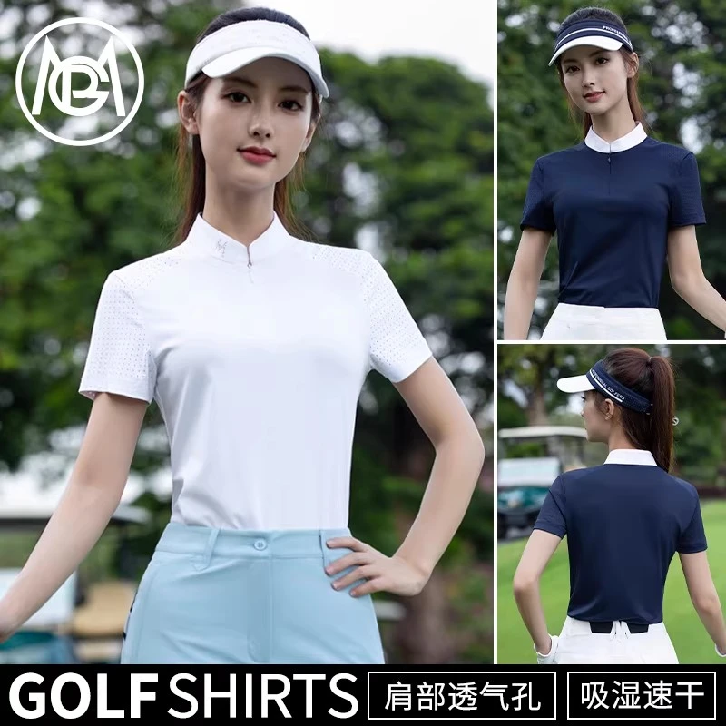 2026高尔夫女装春夏长袖T恤运动服装透气女士POLO上衣套装