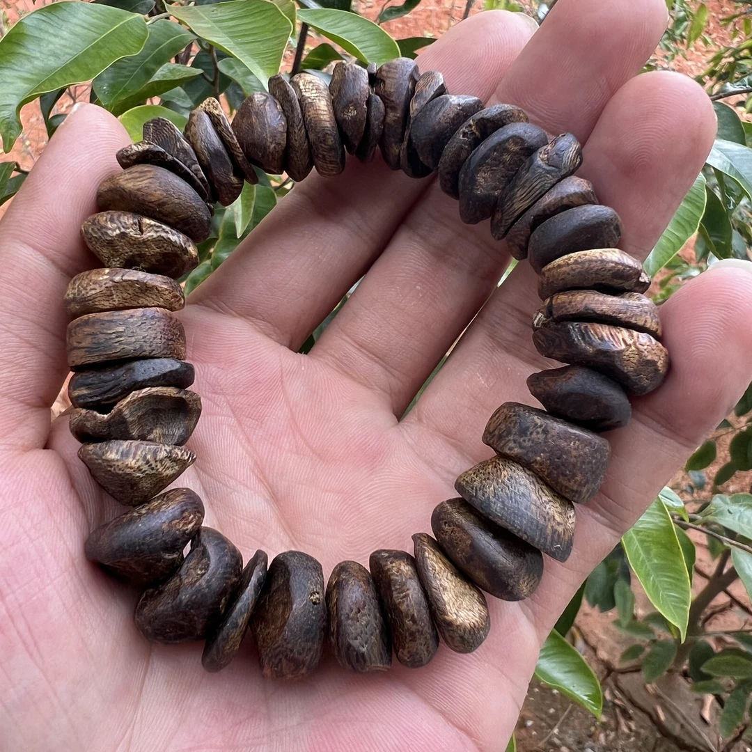 沉香老树丁壳子单圈奇楠沉香手串收藏级99分沉多样性发货一条