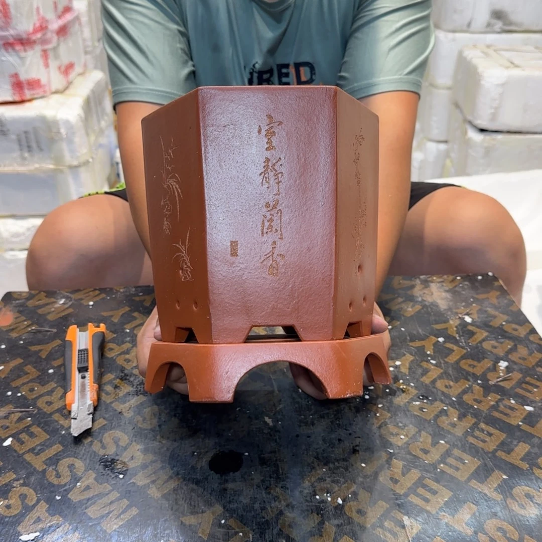 紫砂花盆口径20.23口径