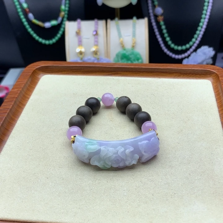 未镶嵌手链翡翠翡翠手牌