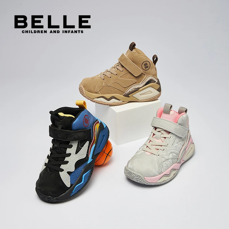 BELLE/百丽2025秋季新款儿童男女休闲运动篮球鞋L5Q328 ZB