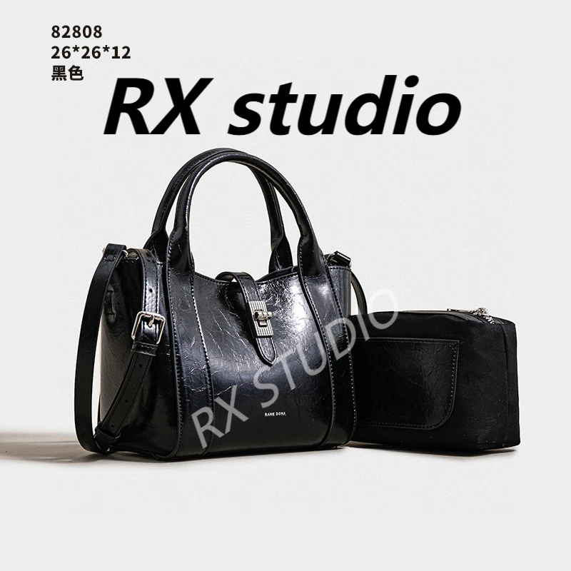 【母亲节礼物】SK-82808-黑色 轻奢小众设计感时尚百搭ins女士包