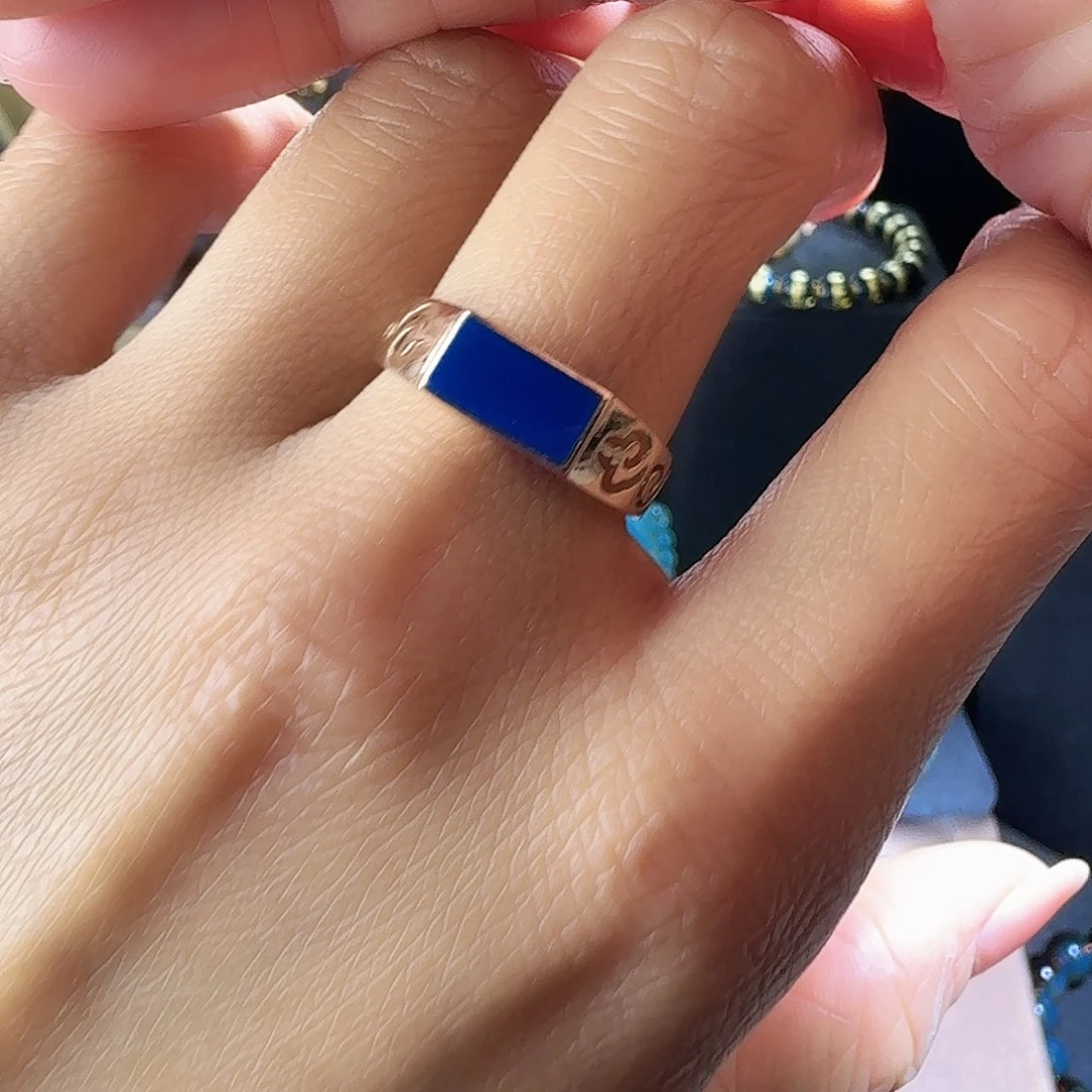 琥珀18K金镶嵌戒指多米尼加