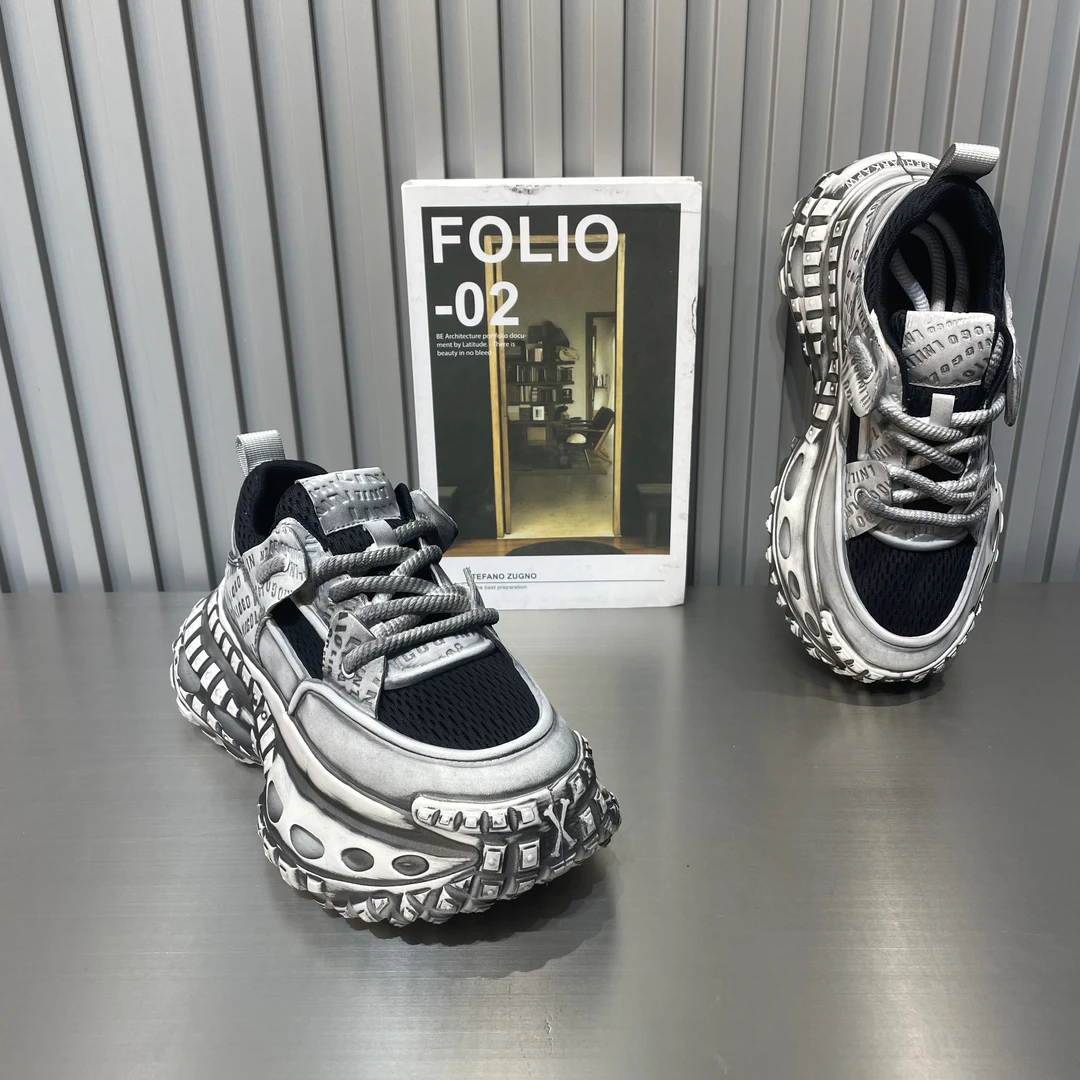 2025夏季新款透气百搭厚底运动鞋潮流高级感休闲鞋时尚百搭老爹鞋