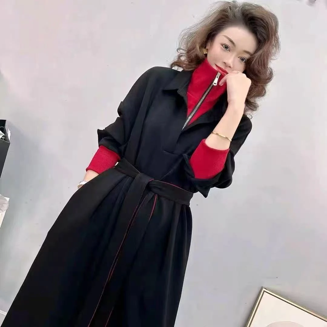 【连衣裙】秋季高档连衣裙设计感时装女装服装3724[XSLF]