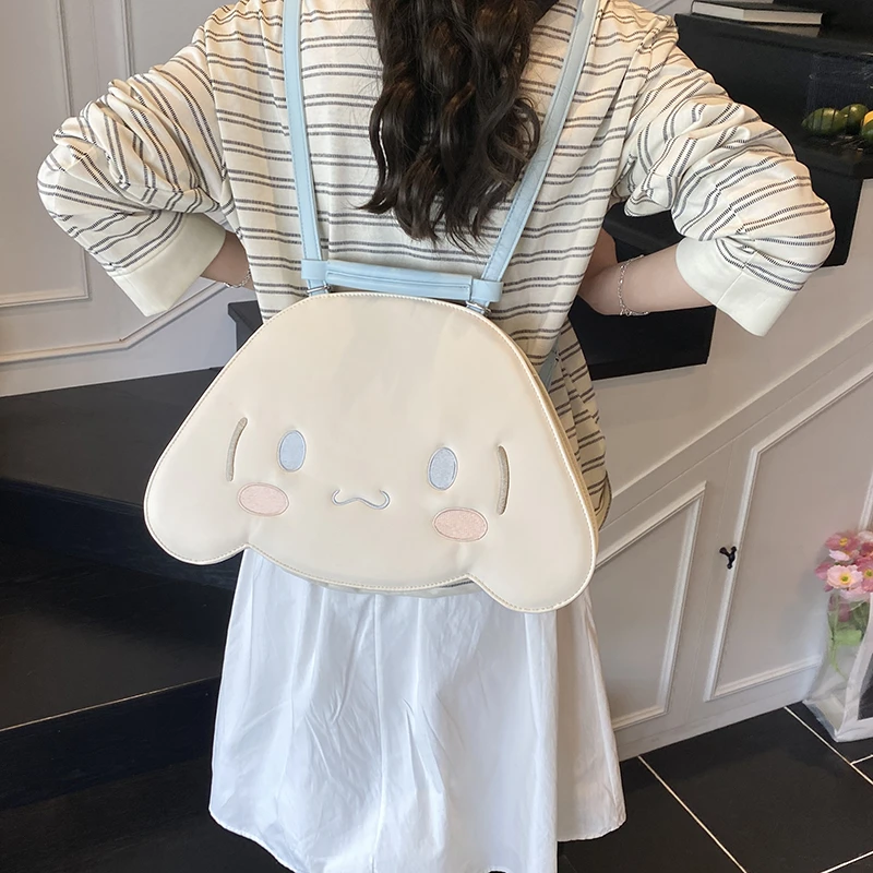 可爱玉桂狗大学生潮流简约高级感小众上课出行单肩斜挎双肩包包