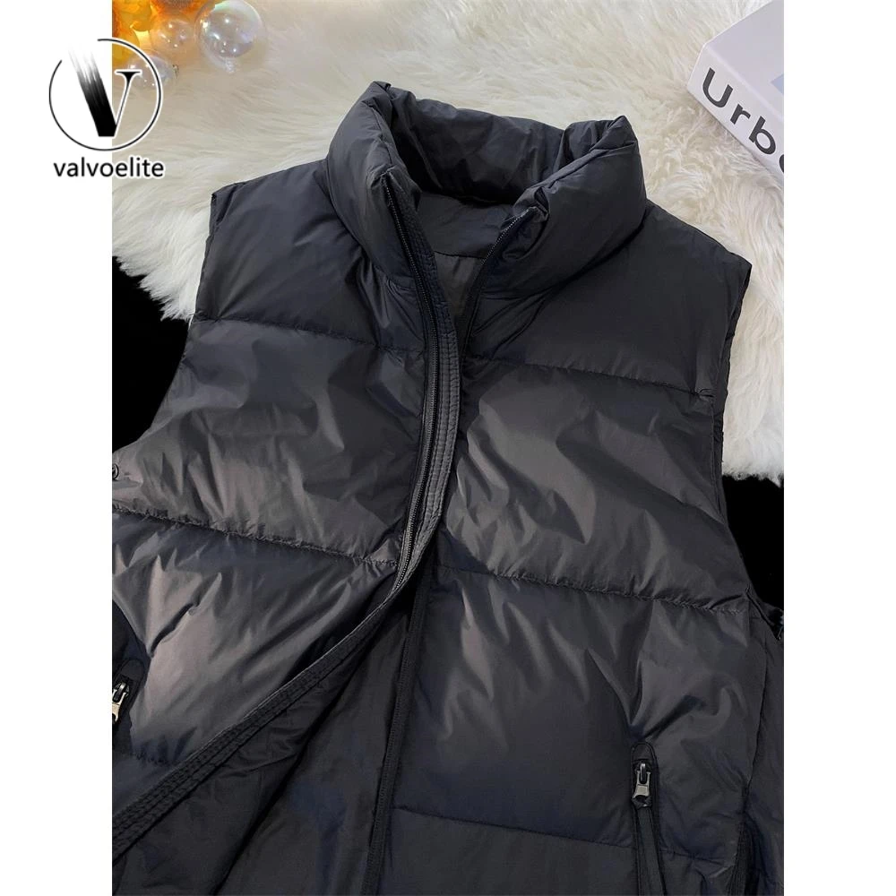 VALVOELITE羽绒马甲男秋冬新款轻奢休闲保暖背心短款鸭绒马夹外套