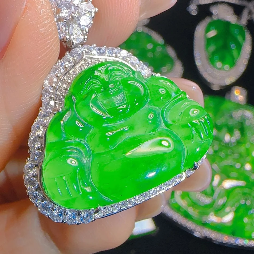 翡翠吊坠(赠链)银S925镶嵌