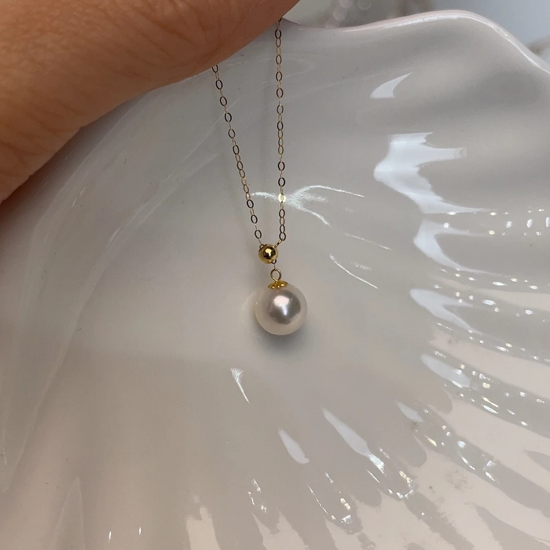 海水珍珠18K金镶嵌颈饰