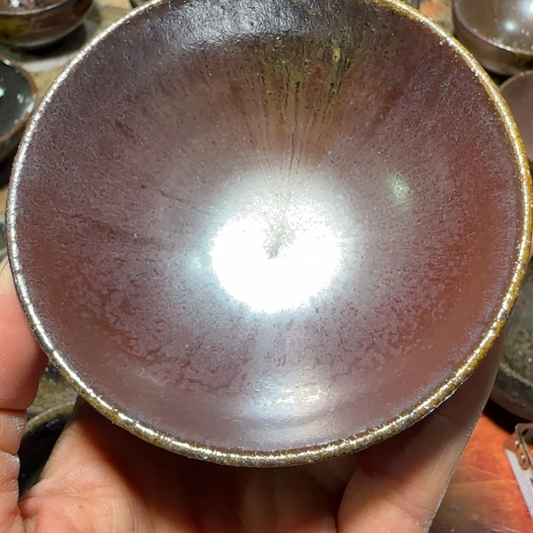 柴烧建盏茶盏茶杯617