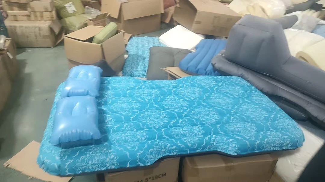 枕头颜色不分车载气泵蓝色欧式花纹车载床垫旅行床发1盒85*137*45