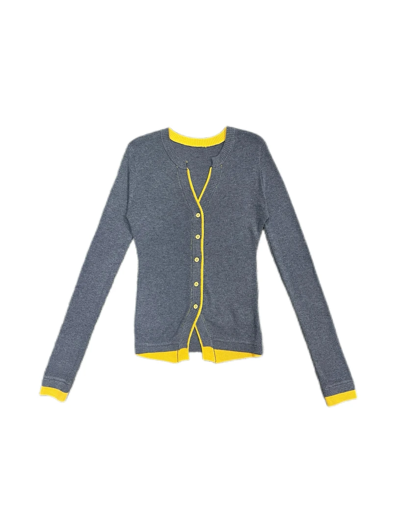 046韩系撞色长袖打底衫