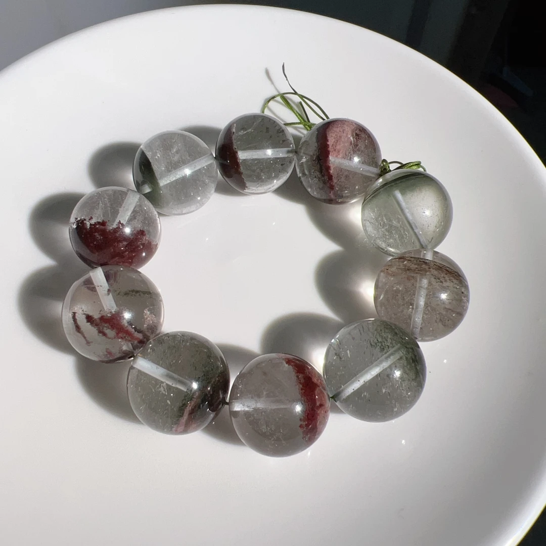 20mm天然水晶幽灵裸珠（单粒）多样性发一随机