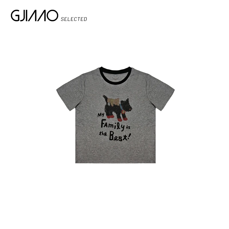 1930 彩绘小狗字母半袖