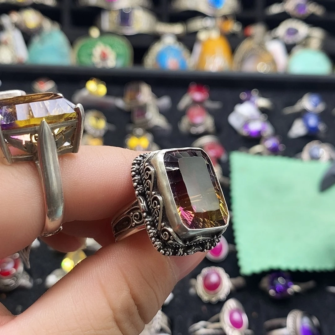 仿水晶吊坠925银用****6晓鱼尼泊尔手工制作