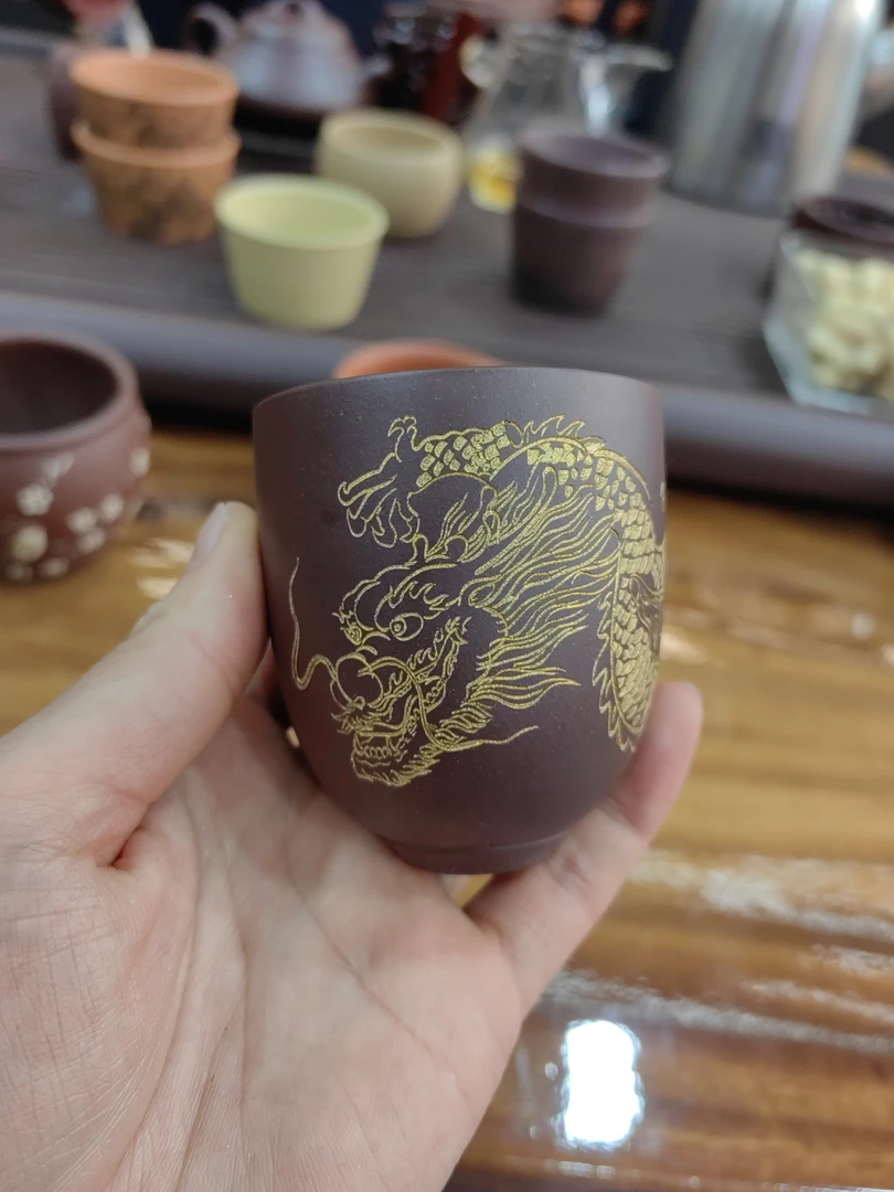 乡宁原矿紫砂 景韵鸿鹄 主人杯  龙