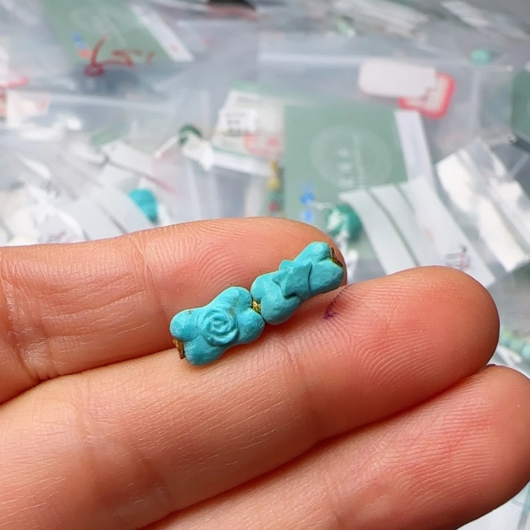 绿松石珠宝半成品未镶嵌