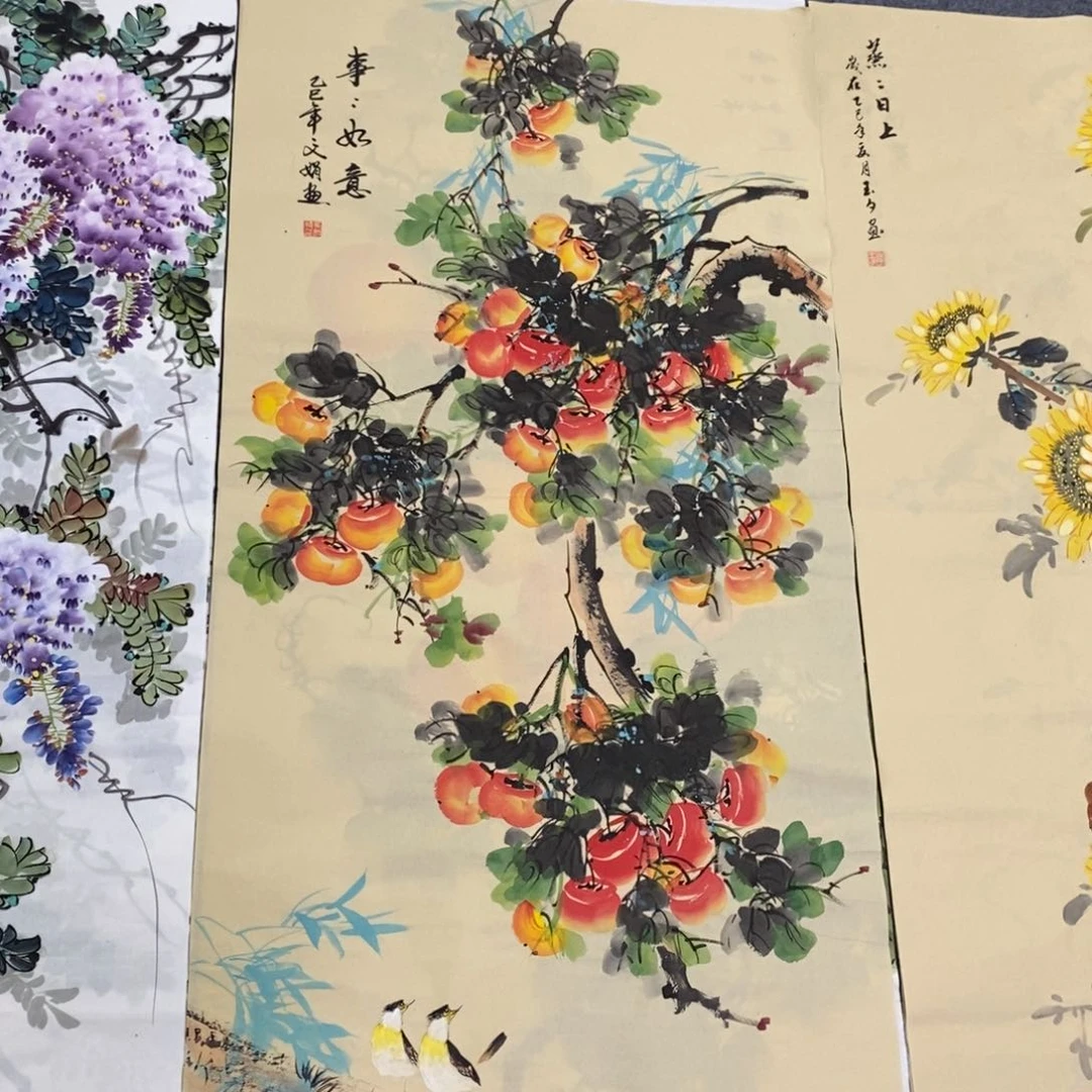 国画尺寸140✖️70四尺精品手绘画画