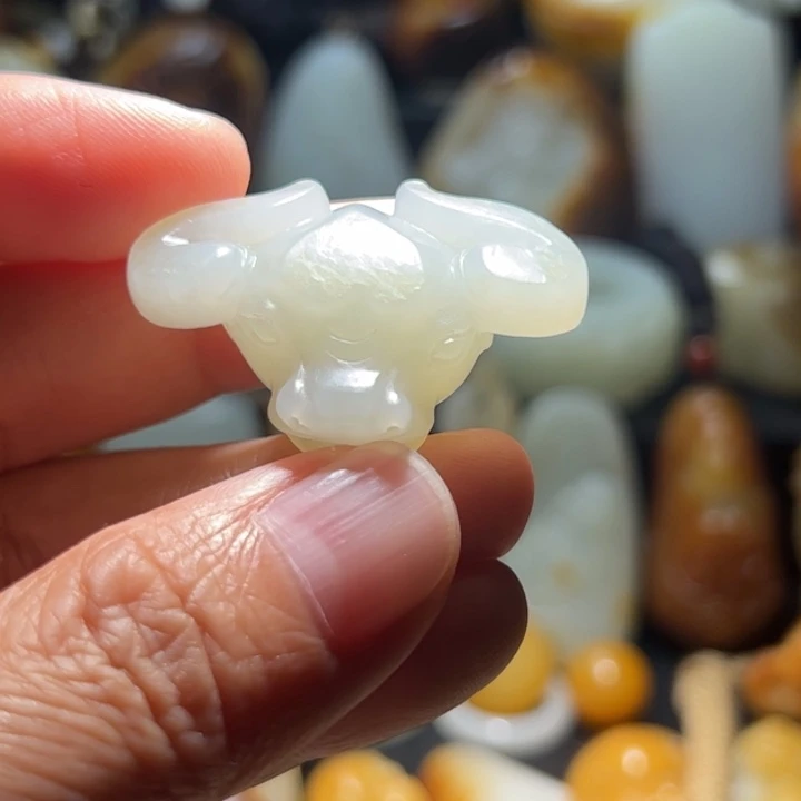 和田玉未镶嵌吊坠(不含链)