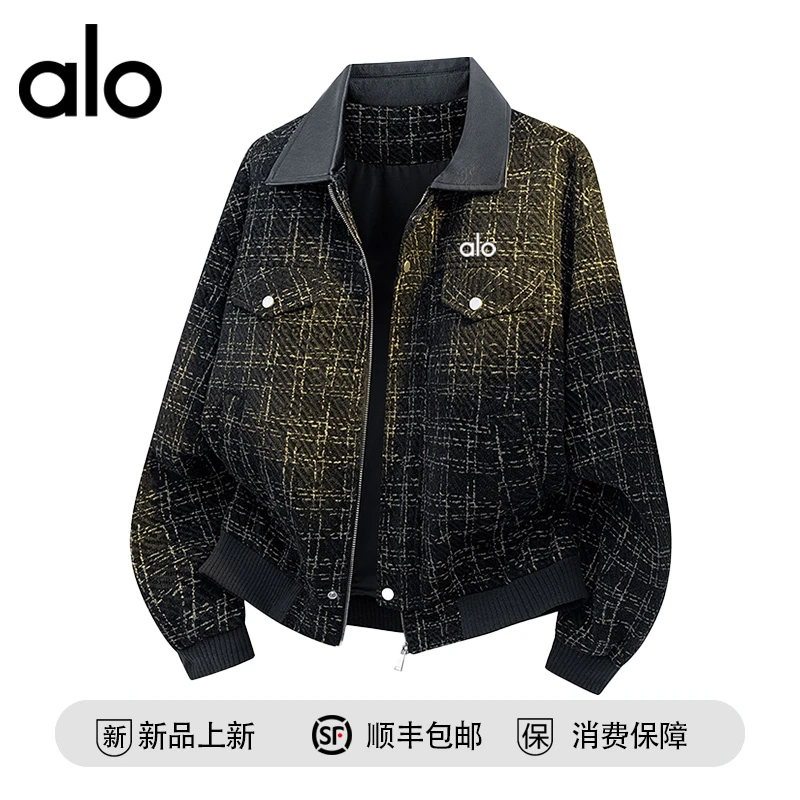 【官方奥特莱斯】品牌折扣 银丝斜纹美式潮牌夹克时尚秋季外套男款