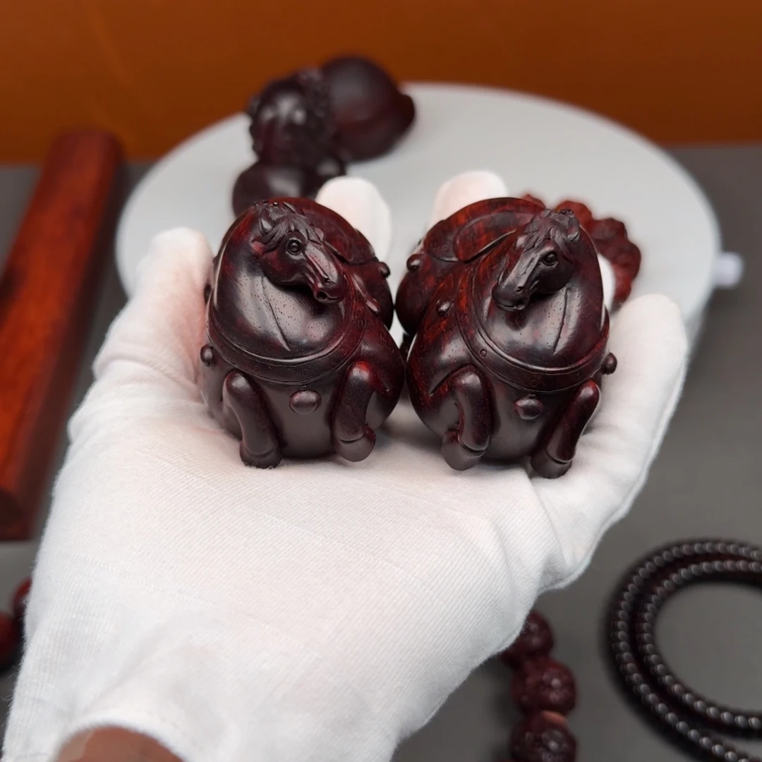 鸿***小叶紫檀手串/手链琴料唐马湘工石争