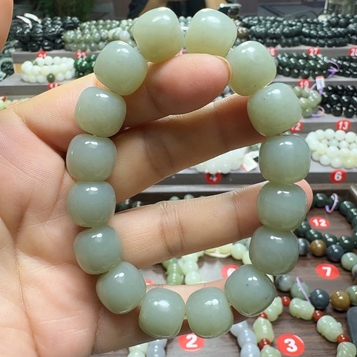 未镶嵌手链和田玉新疆且末蓝青花老型卡14