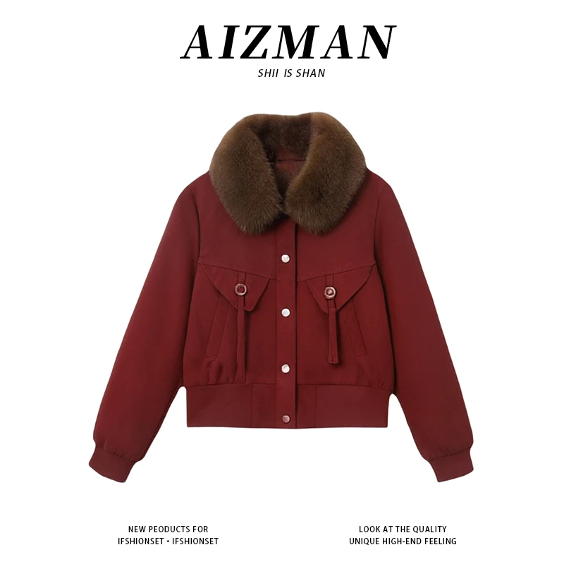 小个子设计感棉服女2025年冬季新款妈妈装遮肉显瘦加厚保暖外套潮