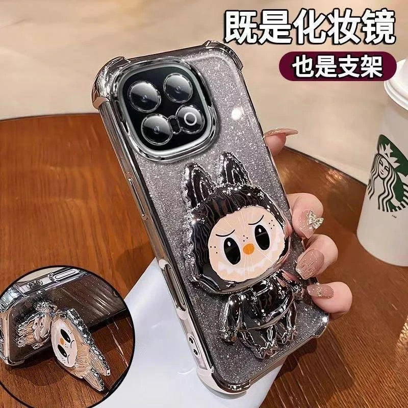 适用iQOOZ10TurboPro拉布布手机壳iqooZ10X补妆镜支架13拉布布壳