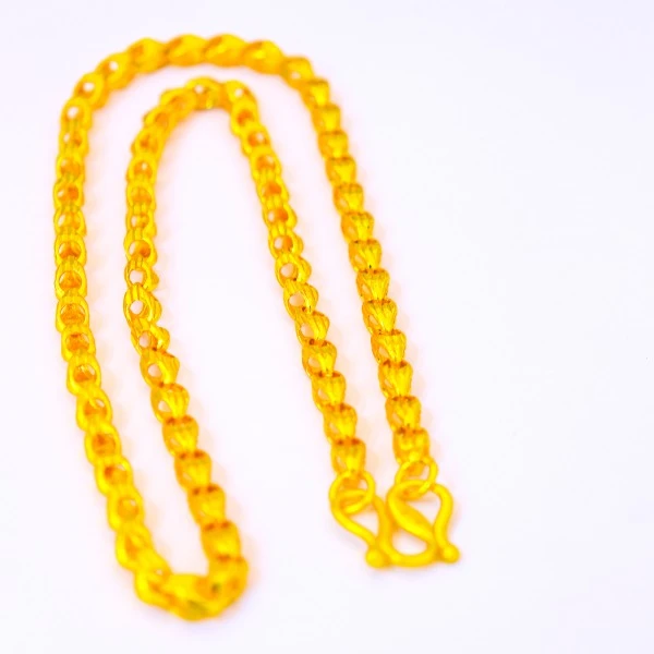 铜合金项链 铜合金项链女款气质时尚百搭光珠光面妈妈长款可调节