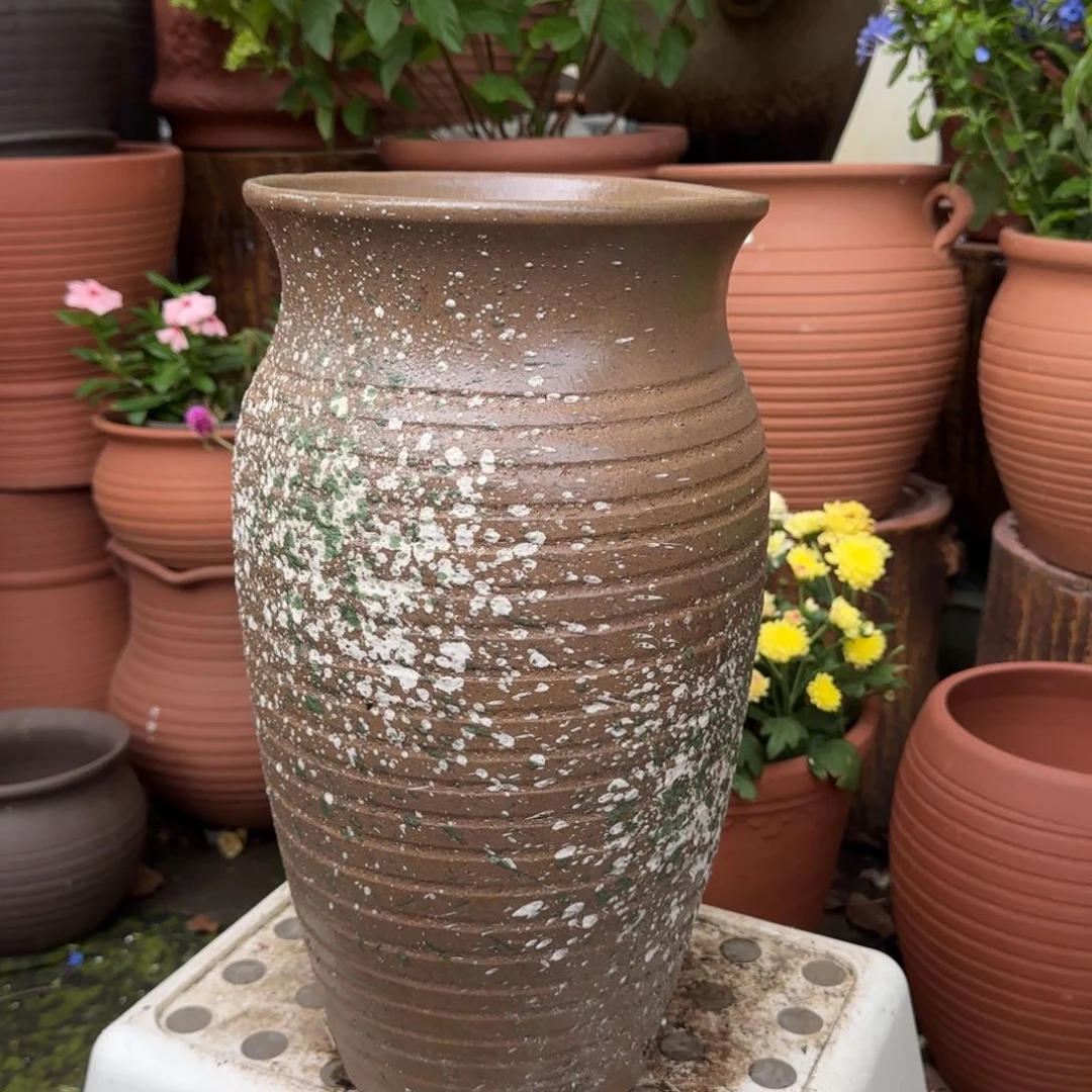 紫砂花盆口20高38宜兴紫砂