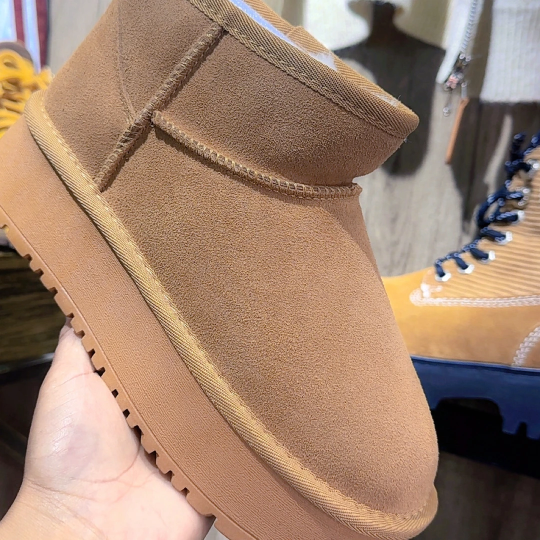 加绒保暖秋冬短筒休闲风冬季时尚雪地靴防滑