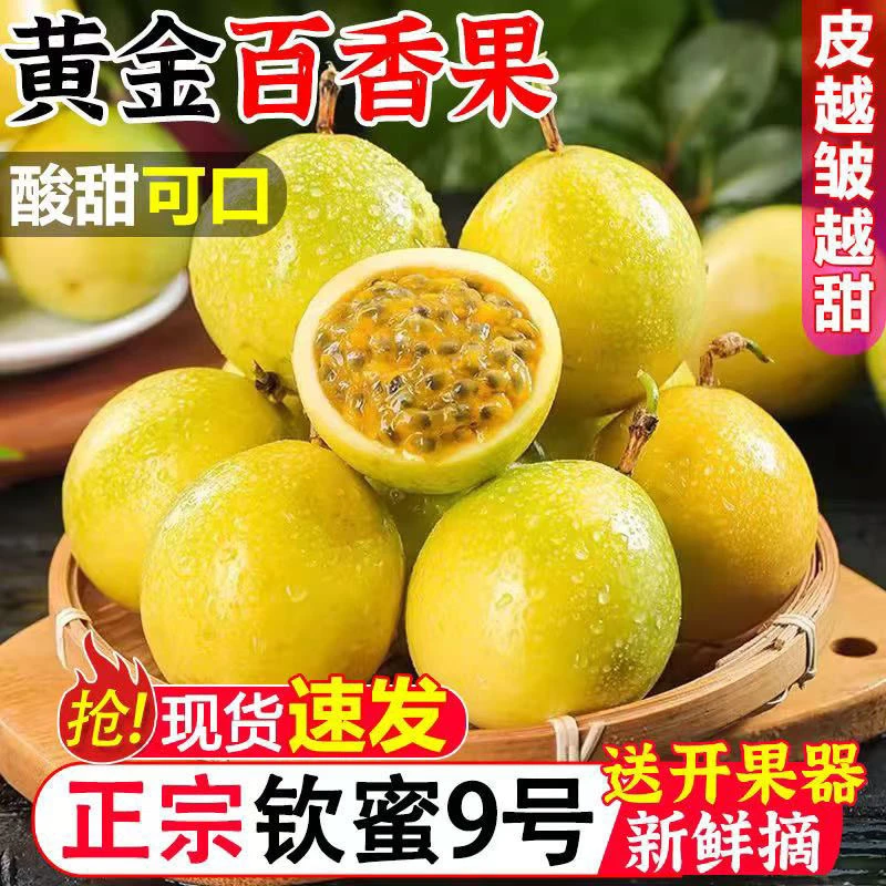 【现摘速发】钦蜜九号黄金百香果当季新鲜水果酸甜多汁丨皱皮更甜Z